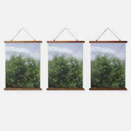 Wood Topped Wall Tapestry 3 style and design Wandteppich Mit Holzrahmen