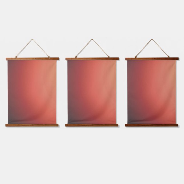 Wood Topped Wall Tapestry style and design Wandteppich Mit Holzrahmen (Dreifach)