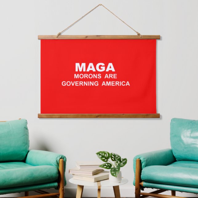 Wood Topped Wall Tapestry Wandteppich Mit Holzrahmen (Wohnzimmer)