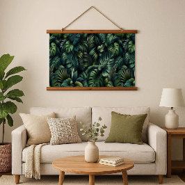 Wood Topped Wall Tapestry Wandteppich Mit Holzrahmen
