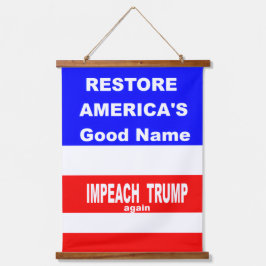 Wood Topped Wall Tapestry Wandteppich Mit Holzrahmen