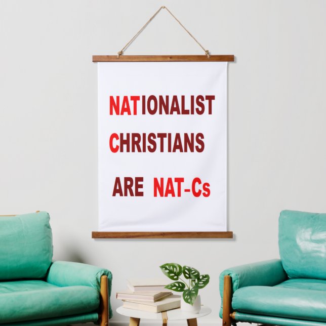 Wood Topped Wall Tapestry Wandteppich Mit Holzrahmen (Wohnzimmer)