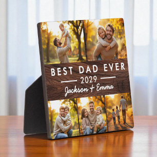Wood Vatertag Bester Vater je 5 FotoCollage Fotoplatte