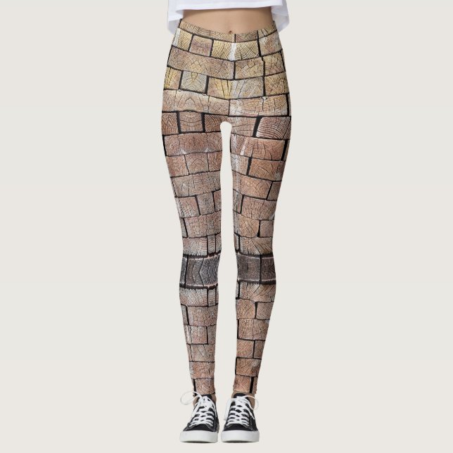Wood Wall - Power Yoga Leggings (Vorderseite)