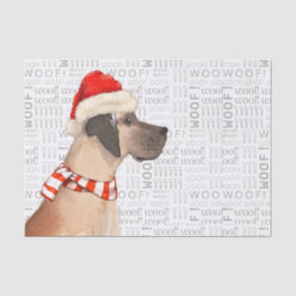 Wood Word Art und Great Dane Weihnachten Seidenpapier