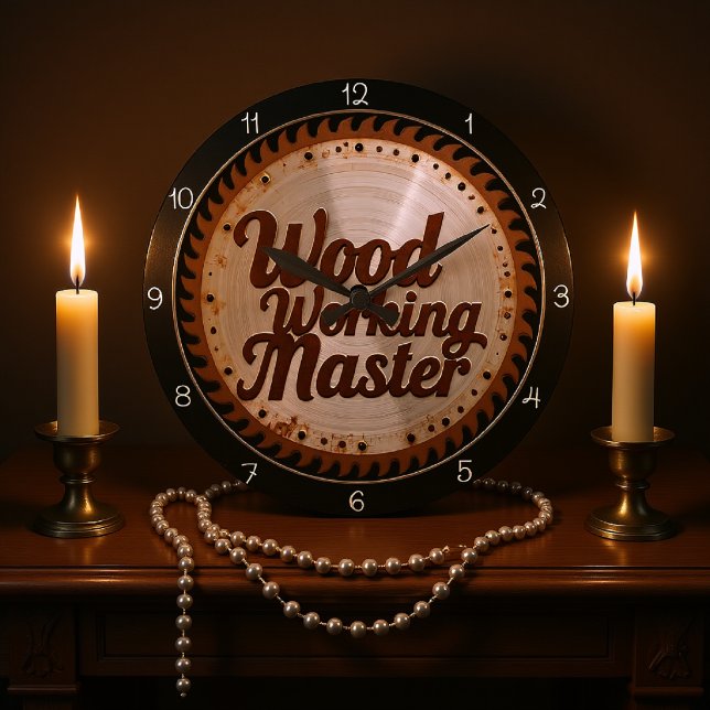 Wood Working Master Carpenter's Saw  Große Wanduhr (Von Creator hochgeladen)