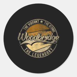 Woodbridge Nj New Jersey Vintage abgenutzt Runder Aufkleber