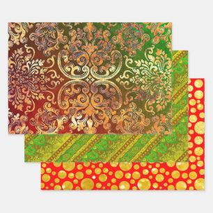 Woodbury, Agra Batik und Hot Dots Geschenkpapier Set