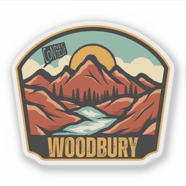 Woodbury, Connecticut Aufkleber (Vorderseite)