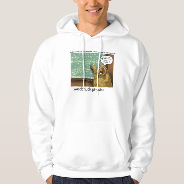 Woodchuck Physik Funny Hoodie von Rick London (Vorderseite)