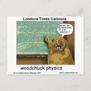 Woodchuck Physik Lustige Geschenke T-Shirts Tassen Postkarte