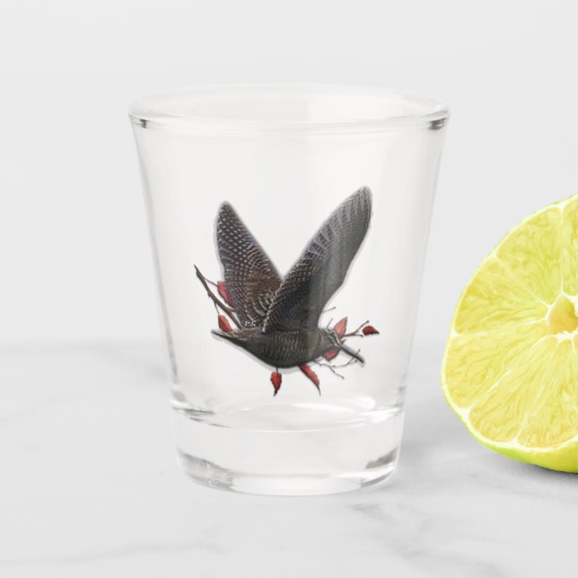 Woodcock Schnapsglas (Vorderseite)
