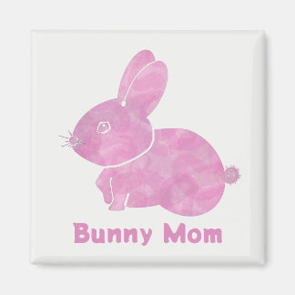 Woodcut Bunny Mama Magnet
