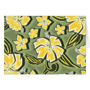 Woodcut-Hibiskus Hawaii