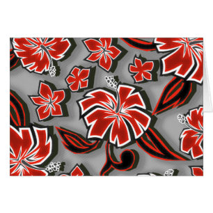 Woodcut-Hibiskus Hawaii