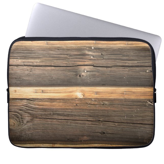 Wooden Bar Realistic Texture Laptop Sleeve (Vorderseite)