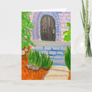Wooden Door 🚪 In Brick 🧱 Building Karte