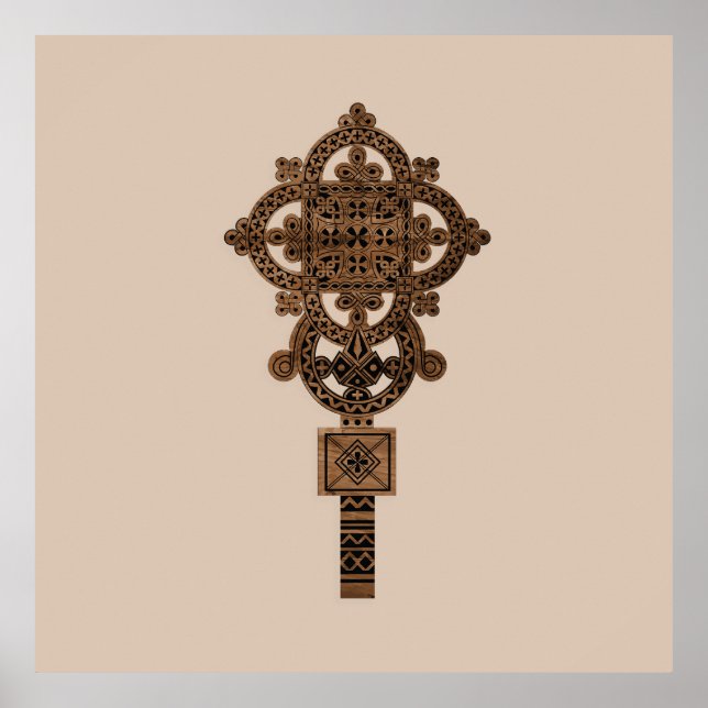 Wooden Hand Cross  Poster (Vorne)