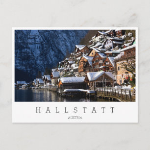 Wooden lakeside houses in Hallstatt, Austria Postkarte
