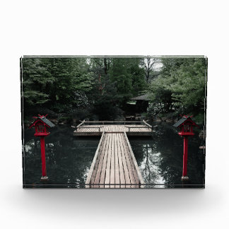 Wooden Pier framed by red Lanterns Fotoblock