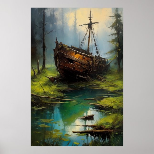 Wooden Ship's Resting Place Poster (Vorne)