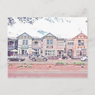 Wooden townhouses in Napier Postkarte