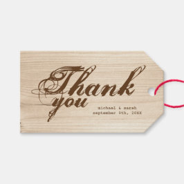 Wooden Vielen Dank Geschenkanhänger