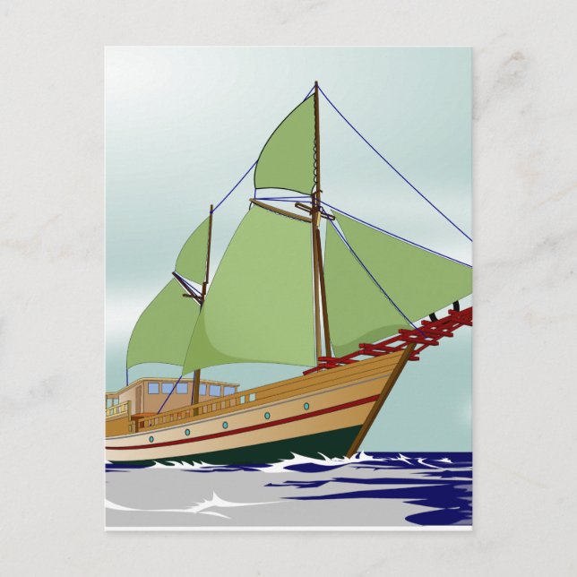 Wooden Vorsprung Postkarte (Vorderseite)