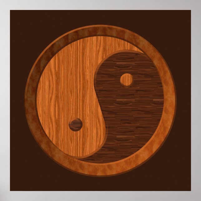 Wooden Yin Yang Poster (Vorne)