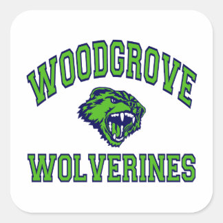 Woodgrove Vielfrasse Quadratischer Aufkleber