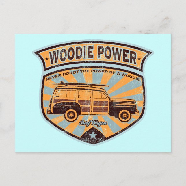 Woodie Wagon Postkarte (Vorderseite)