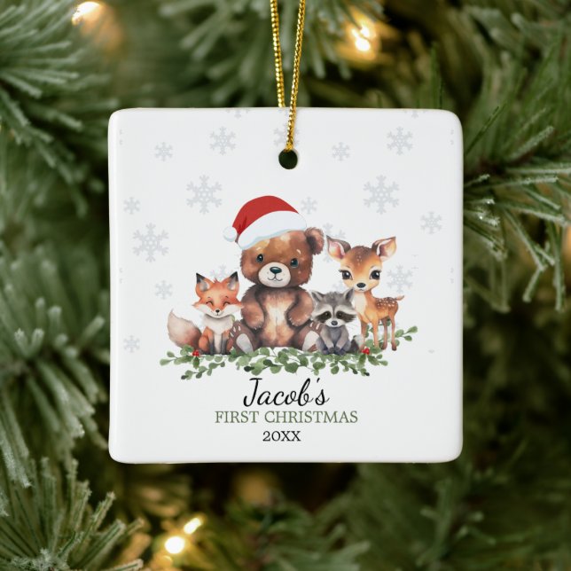 WOODLAND 1. CHRISTMAS KERAMIKORNAMENT (Baum)