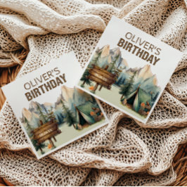 Woodland Adventure Camper Birthday Napkins Serviette