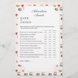 Woodland Adventure erwartet Camping Baby Shower Ga