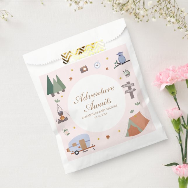 Woodland Adventure erwartet Camping Baby Shower Geschenktütchen (Versiegelt)