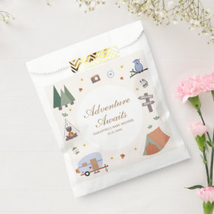 Woodland Adventure erwartet Camping Baby Shower Geschenktütchen