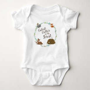 Woodland Animal Baby Dusche Baby Strampler