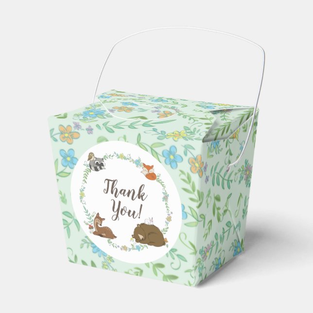 Woodland Animal Baby Dusche Geschenkschachtel (Vorderseite)