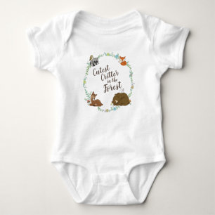 Woodland Animal Baby Dusche Strampler