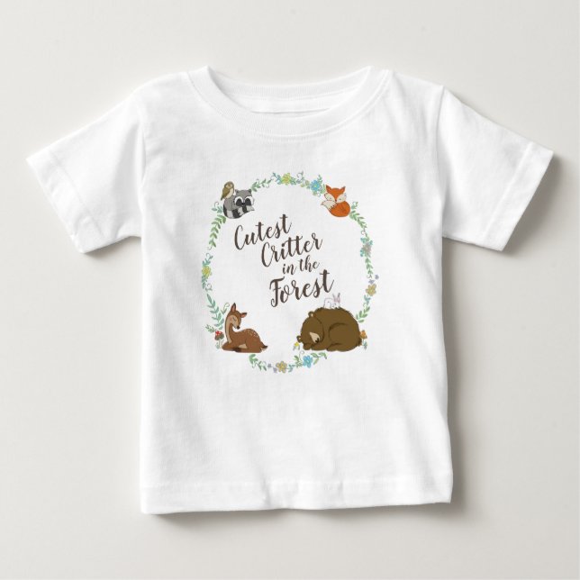 Woodland Animal Baby Dusche T-shirt (Vorderseite)