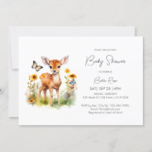 Woodland Animal Deer Baby Dusche