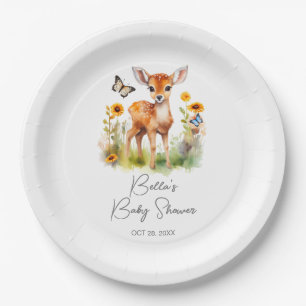 Woodland Animal Deer Baby Dusche Pappteller