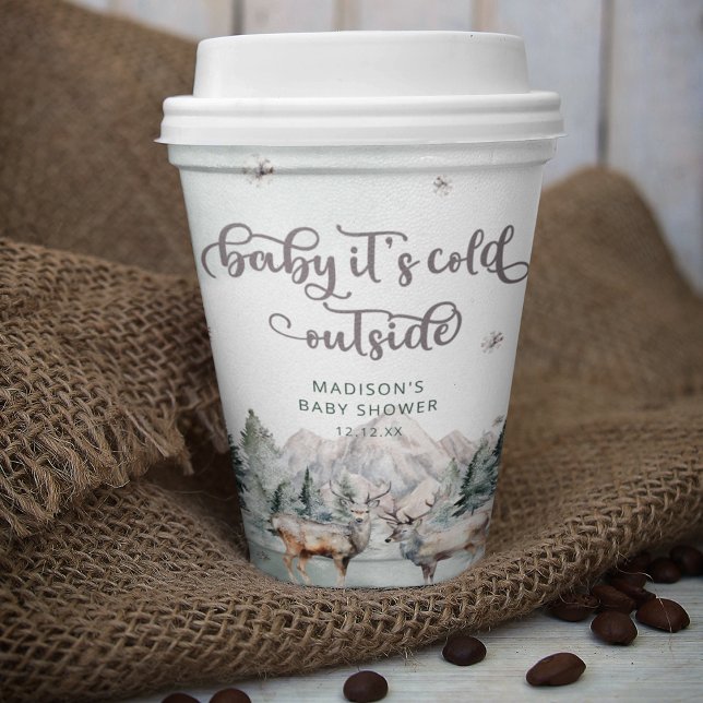 Woodland Animal Deh Winter Baby Duschpapier Tassen Pappbecher (Von Creator hochgeladen)