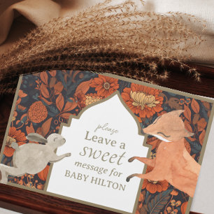 Woodland Animal Fall Baby Showbuch Gästebuch