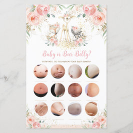 Woodland Animal Floral Baby oder Bierbauch Game