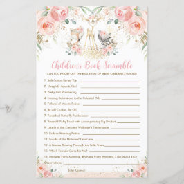 Woodland Animal Floral Children's Book Scramble