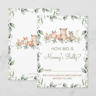 Woodland Animal How Big is Mommys Bly Game Card Einladung