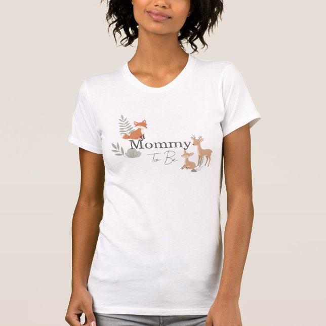 Woodland animal Mommy to be T-Shirt (Vorderseite)
