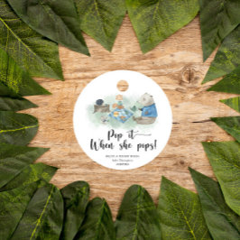 Woodland animal - Pop es, wenn sie Pop Baby-Dusche Geschenkanhänger