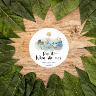 Woodland animal - Pop es, wenn sie Pop Baby-Dusche Geschenkanhänger